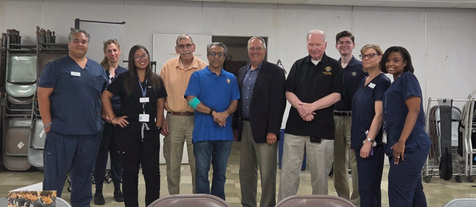 Representatives of Knights of Columbus Fr. Nelligan Council 5730 and the New York Blood Center pose at the August 31 blood drive in Scotch Plains.