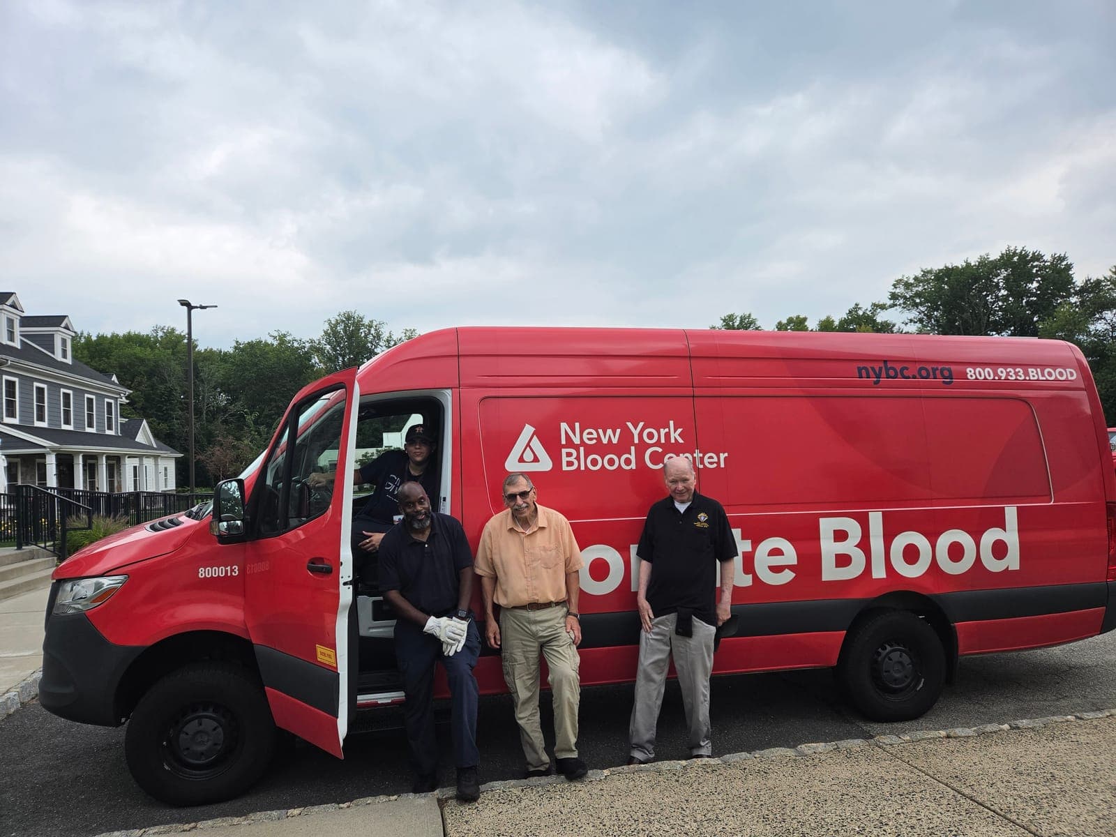 A New York Blood Center mobile blood-drive vehicle was on site for the August 31 community blood drive in Scotch Plains.