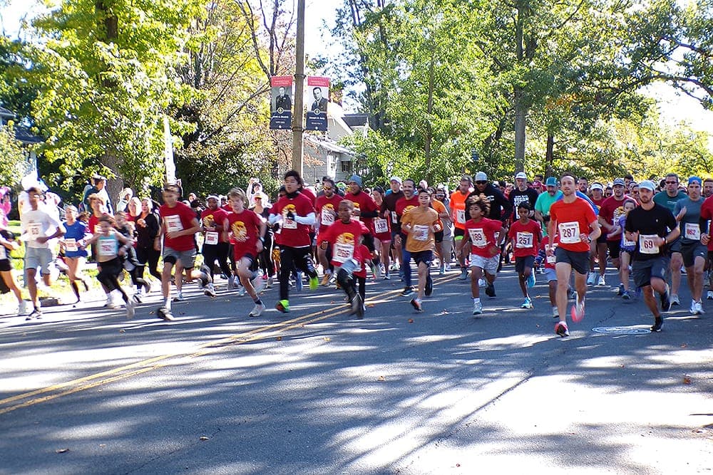 The start of the Family Fun Run.
